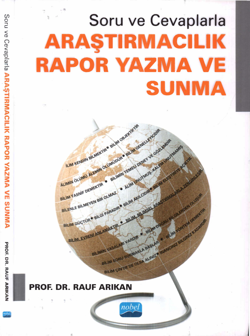 Soru ve Cevaplarla Araştırmacılık Rapor Yazma ve Sunma PDF İndir – Rauf Arıkan