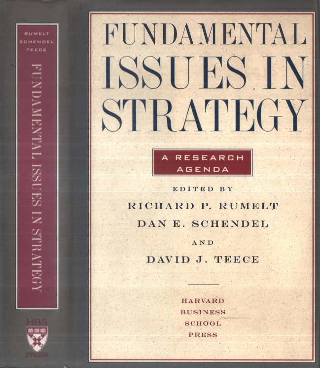Fundamental Issues in Strategy PDF İndir – Richard P. Rumelt vd.