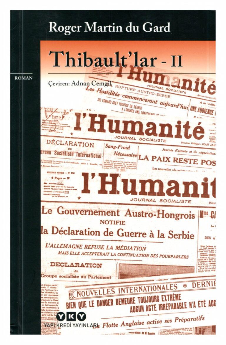 Roger Martin du Gard Thibault'lar 2 YKY Kitap Kapağı