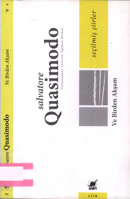 Ve Birden Akşam PDF İndir – Salvatore Quasimodo