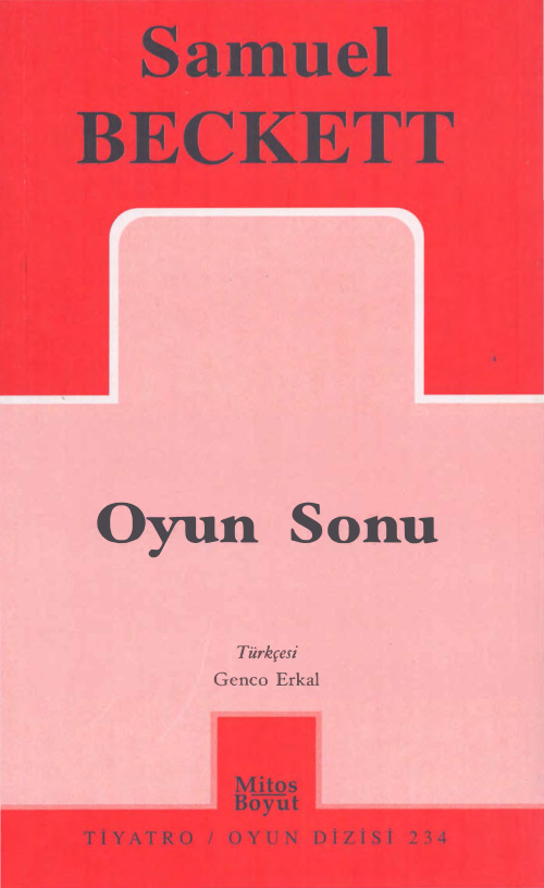 Samuel Beckett Oyun Sonu Mitos Yayınları Kitap Kapağı