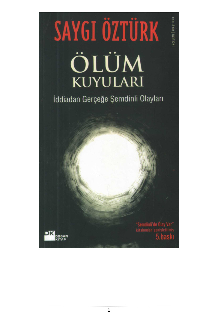 Saygı Öztürk Ölüm Kuyuları Doğan Kitap Kitap Kapağı