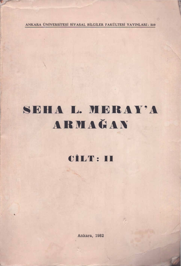 Seha L. Meray’a Armağan Cilt II PDF İndir – Kolektif