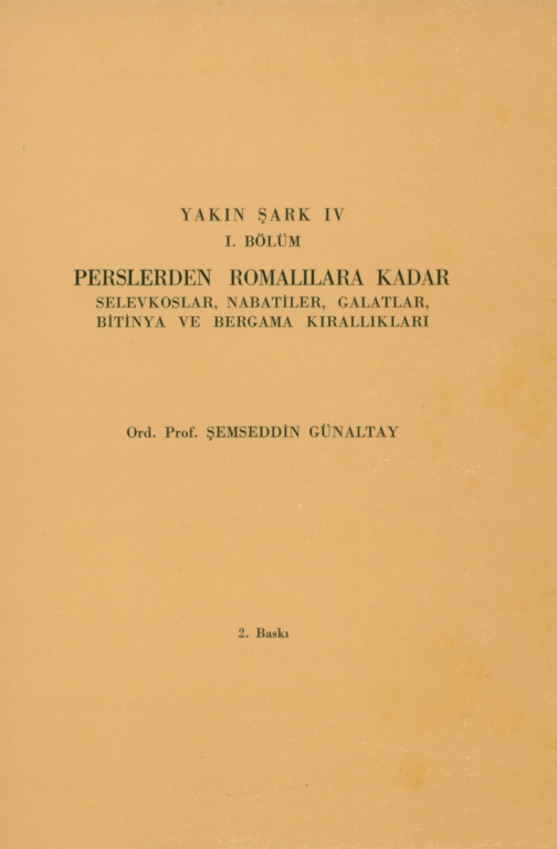 Yakın Şark 4: Perslerden Romalılara Kadar PDF İndir – Şemseddin Günaltay
