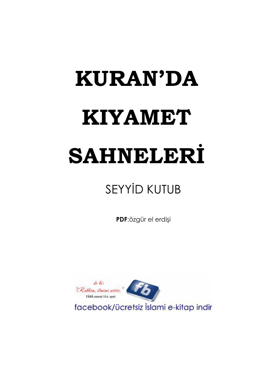 Kur’an’da Kıyamet Sahneleri PDF İndir – Seyyid Kutub
