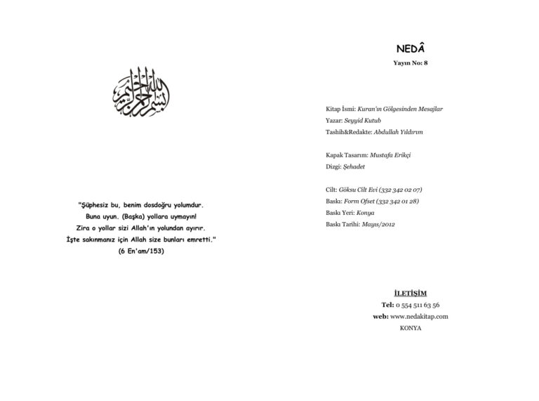 Seyyid Kutup Kuranin Golgesinden Mesajlar Kitap Kapağı