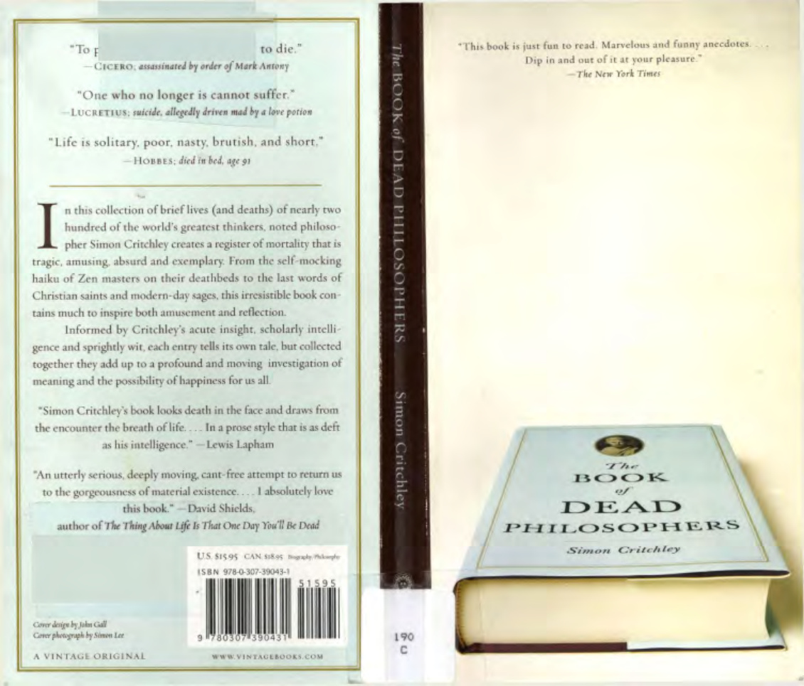 Dead Philosophers PDF İndir – Simon Critchley