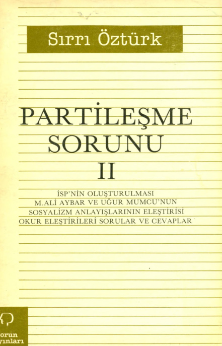 Partileşme Sorunu 2 PDF İndir – Sırrı Öztürk