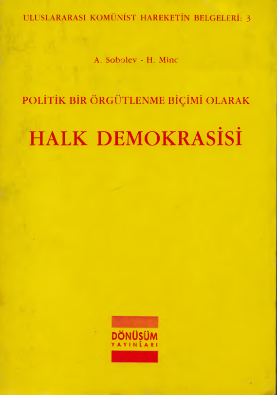 Halk Demokrasisi PDF İndir – A. Sobolev