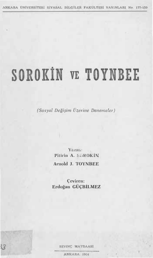 Sosyal Değişim Üzerine Denemeler PDF İndir – Pitirim Sorokin, Arnold Toynbee