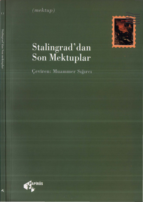 Stalingrad'dan Son Mektuplar Papirus Yayınları Kitap Kapağı