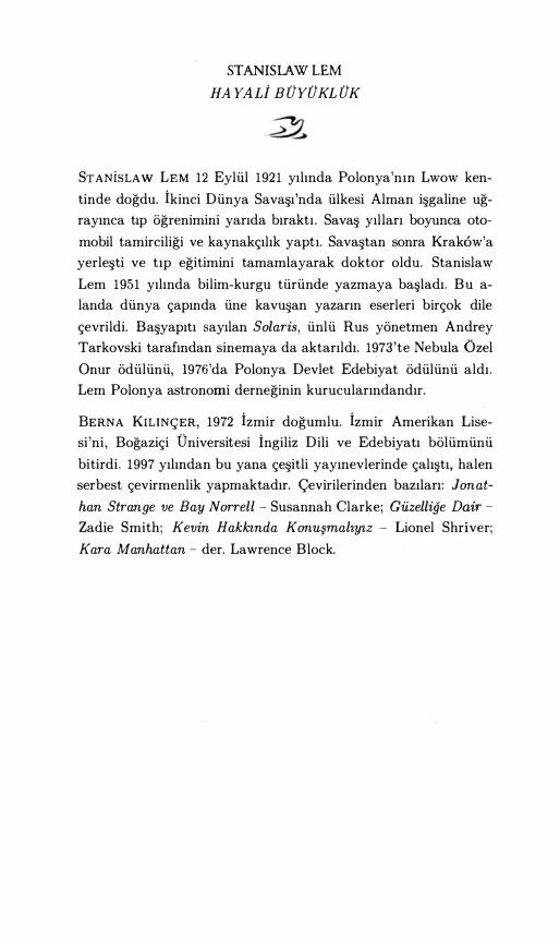 Hayali Büyüklük PDF İndir – Stanisław Lem