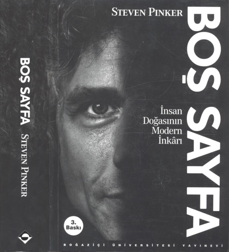 Steven Pinker Boş Sayfa Boğaziçi Üniversitesi Yayınları Kitap Kapağı