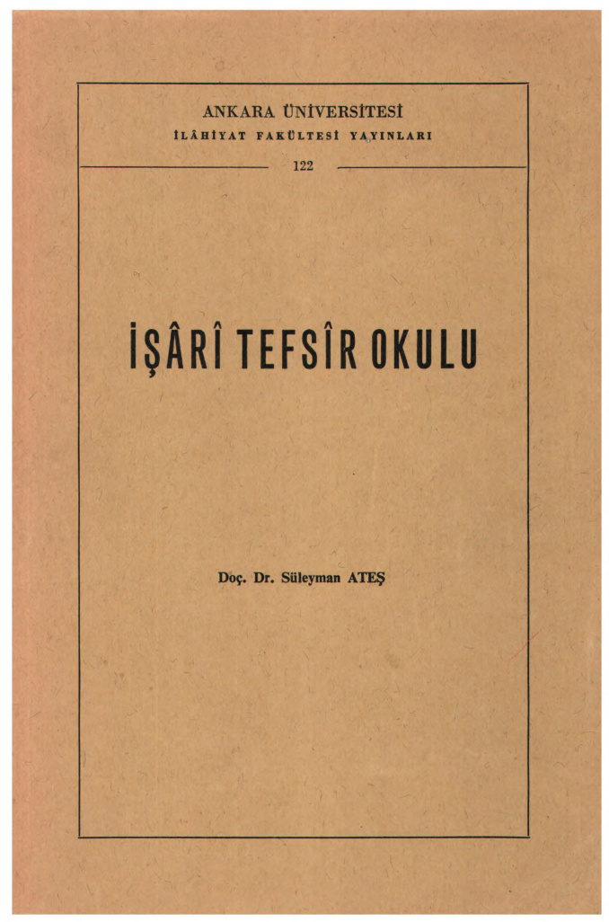 İşari Tefsir Okulu PDF İndir – Süleyman Ateş