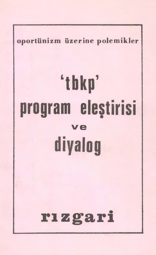 TBKP Program Eleştirisi PDF İndir – Kolektif