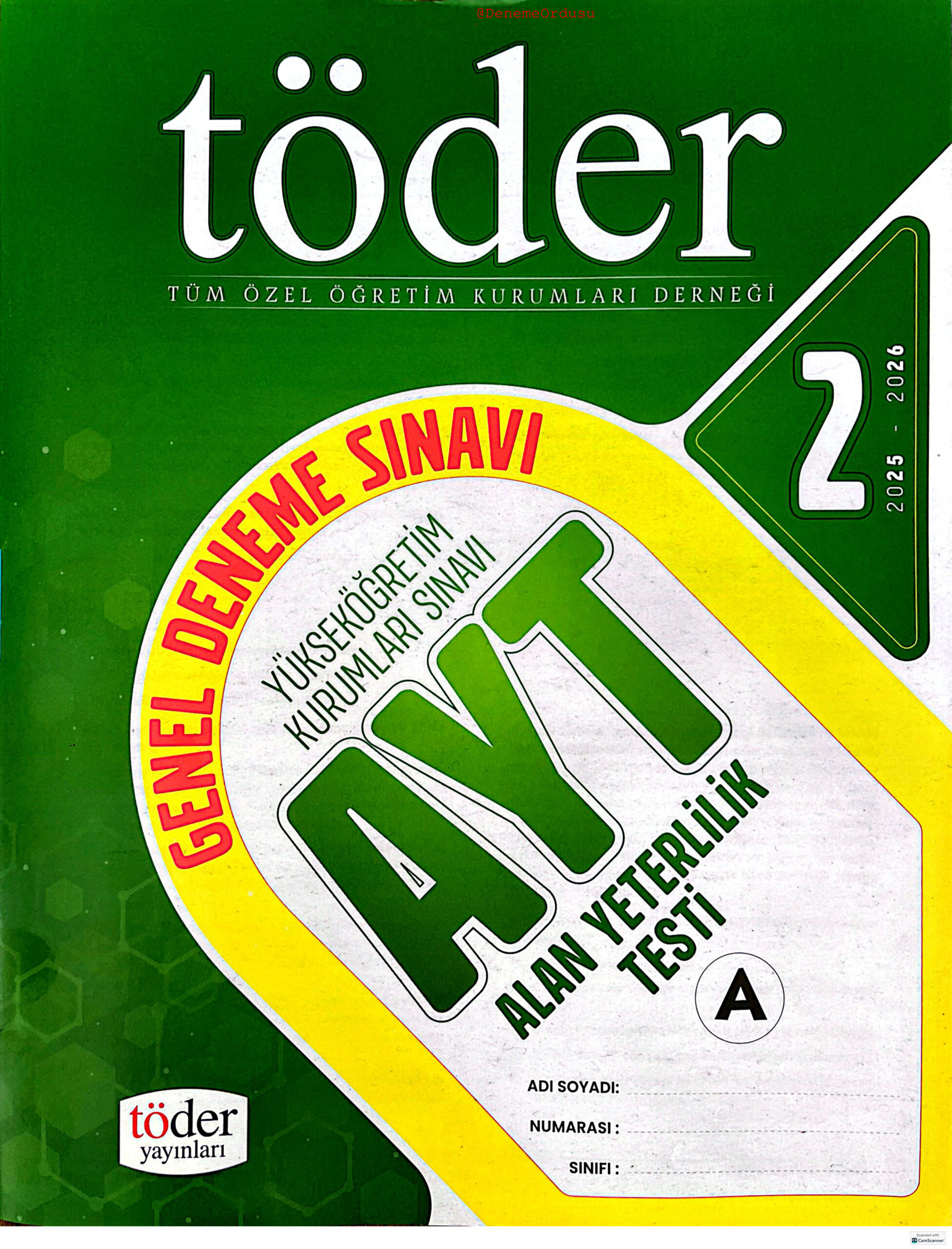 TÖDER AYT TG 2 PDF İndir – Töder Komisyon