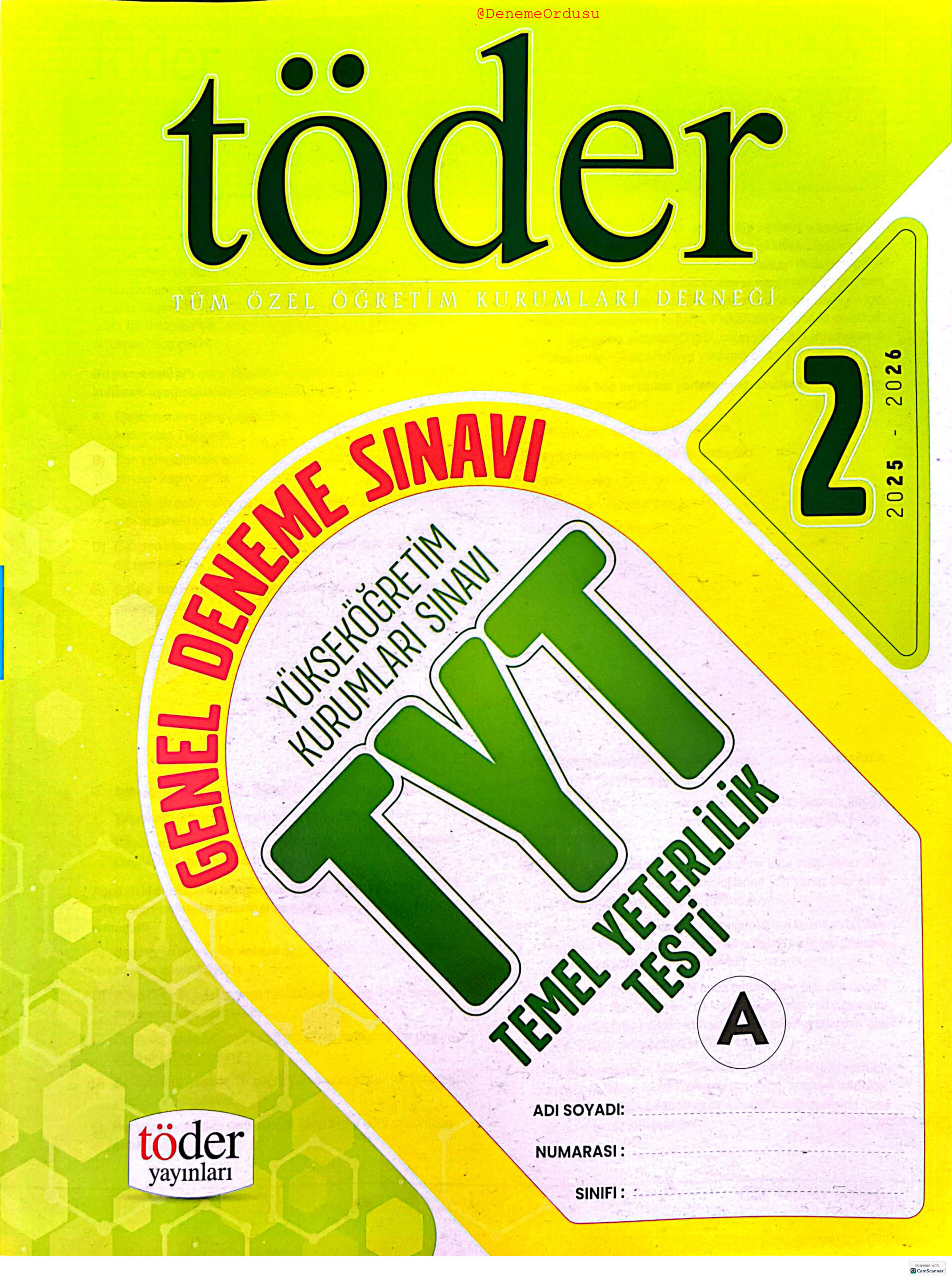 TÖDER TYT TG 2 PDF İndir – Töder Komisyon