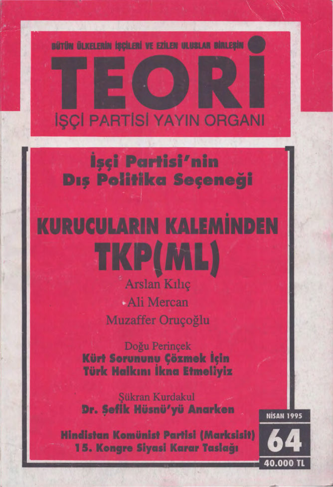 Teori Sayı 64 Nisan 1995 PDF İndir – Kolektif