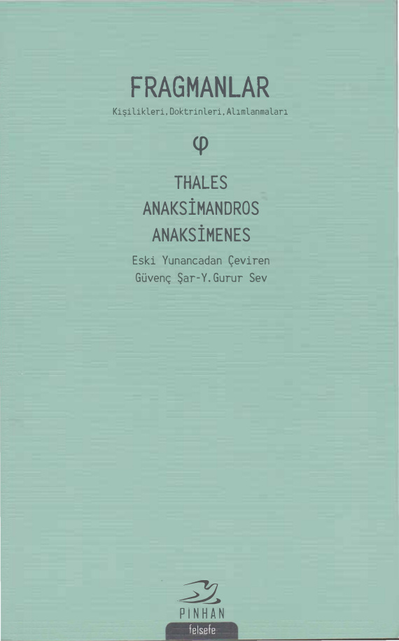 Fragmanlar (Üç Filozof) PDF İndir – Thales, Anaksimandros, Anaksimenes