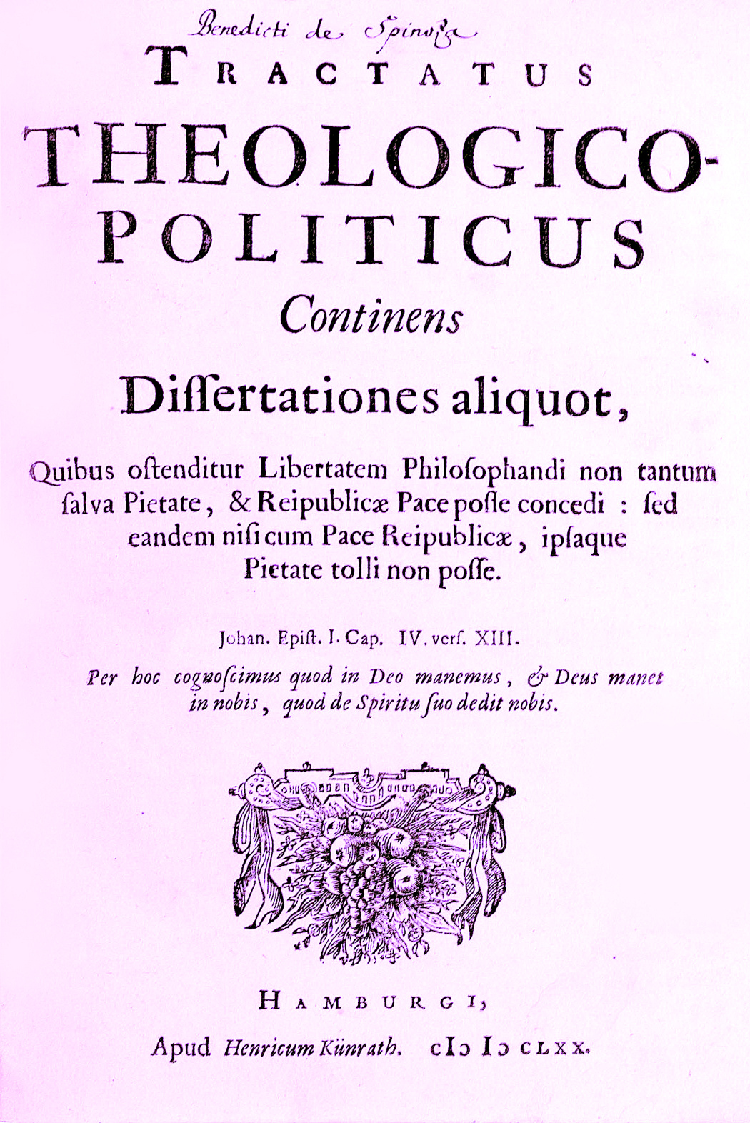 Theologico-Political Treatise PDF İndir – Baruch Spinoza