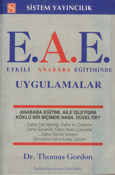 Etkili Anne Baba Eğitiminde Uygulamalar PDF İndir – Thomas Gordon