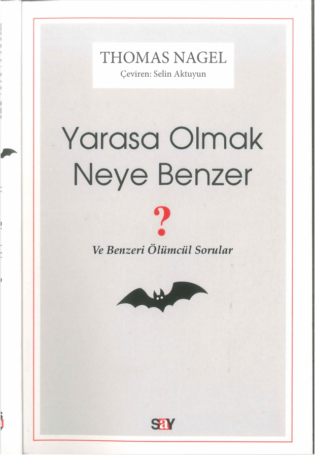 Yarasa Olmak Neye Benzer? PDF İndir – Thomas Nagel