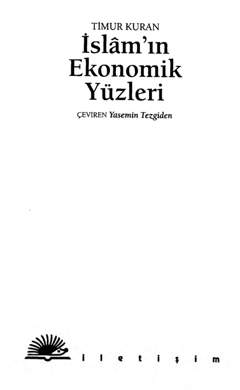 İslamın Ekonomik Yüzleri PDF İndir – Timur Kuran