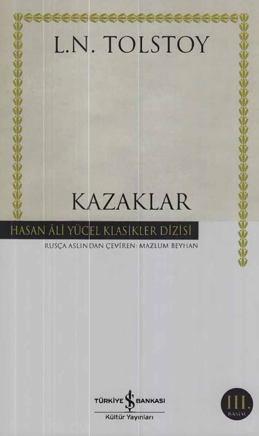 Kazaklar (İş Bankası Baskısı) PDF İndir – Lev Tolstoy