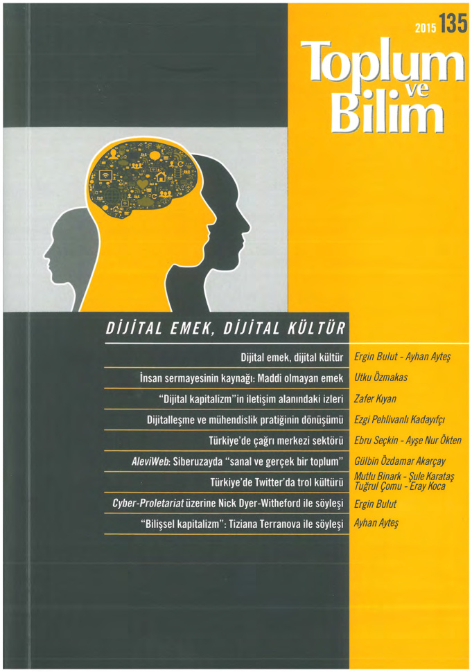 Toplum ve Bilim Sayı 135 (2015) PDF İndir – Kolektif