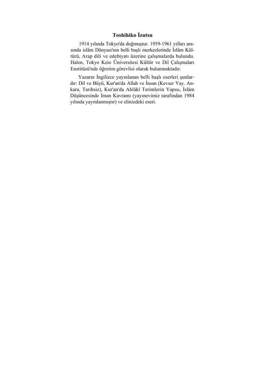 Kur’an’da Dini ve Ahlaki Kavramlar PDF İndir – Toshihiko Izutsu