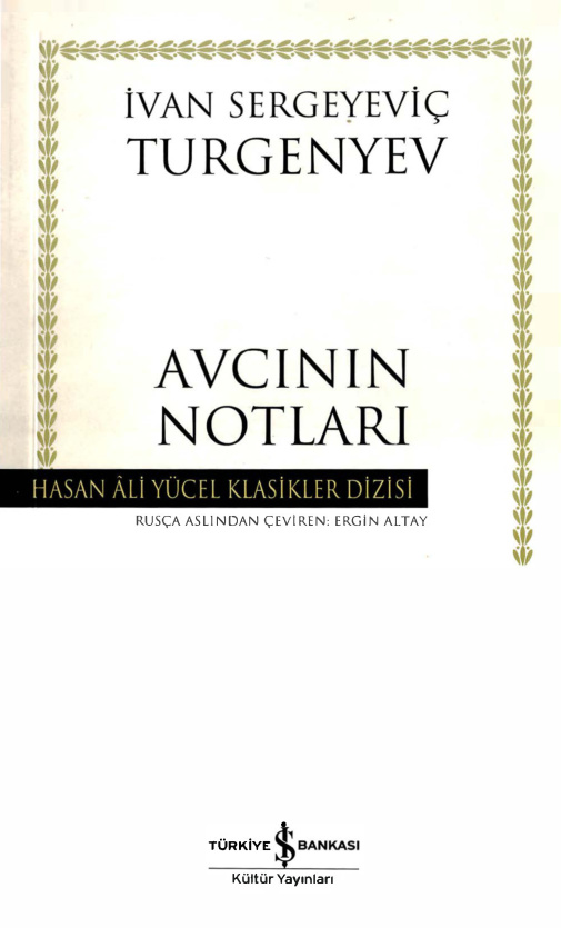 Avcının Notları PDF İndir – İvan Turgenyev