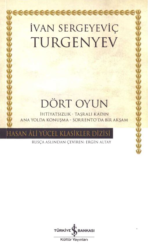 Dört Oyun PDF İndir – İvan Turgenyev