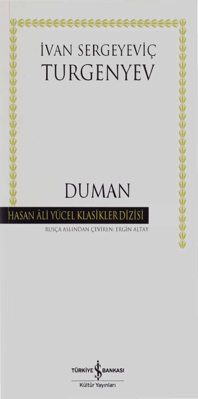 Duman (İş Bankası Baskısı) PDF İndir – İvan Turgenyev
