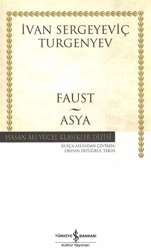 Faust / Asya PDF İndir – İvan Turgenyev