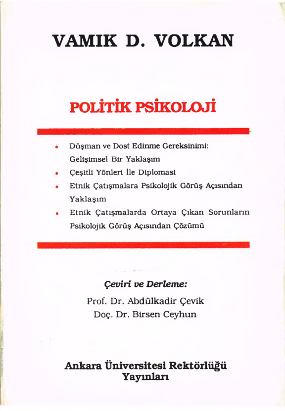 Politik Psikoloji PDF İndir – Vamık D. Volkan