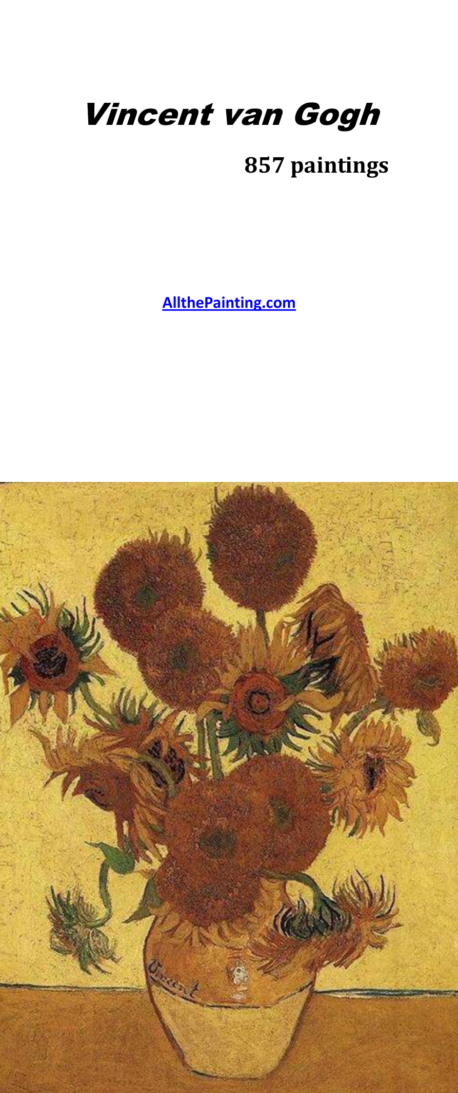 Vincent van Gogh 857 Paintings PDF İndir – Victoria Charles
