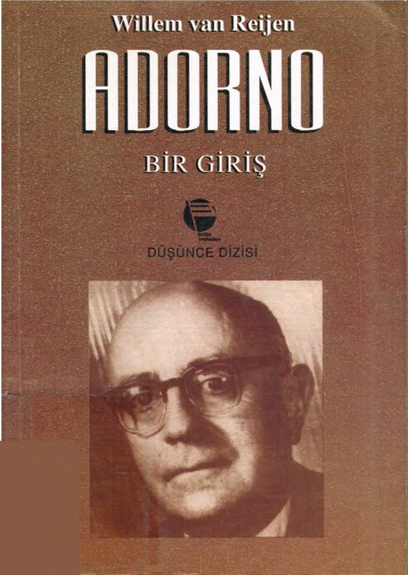 Adorno Bir Giriş PDF İndir – Willem van Reijen