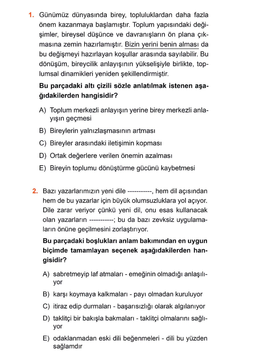 Türkiye Geneli 2. Deneme Sınavı 2026 PDF İndir – Yediiklim Komisyon