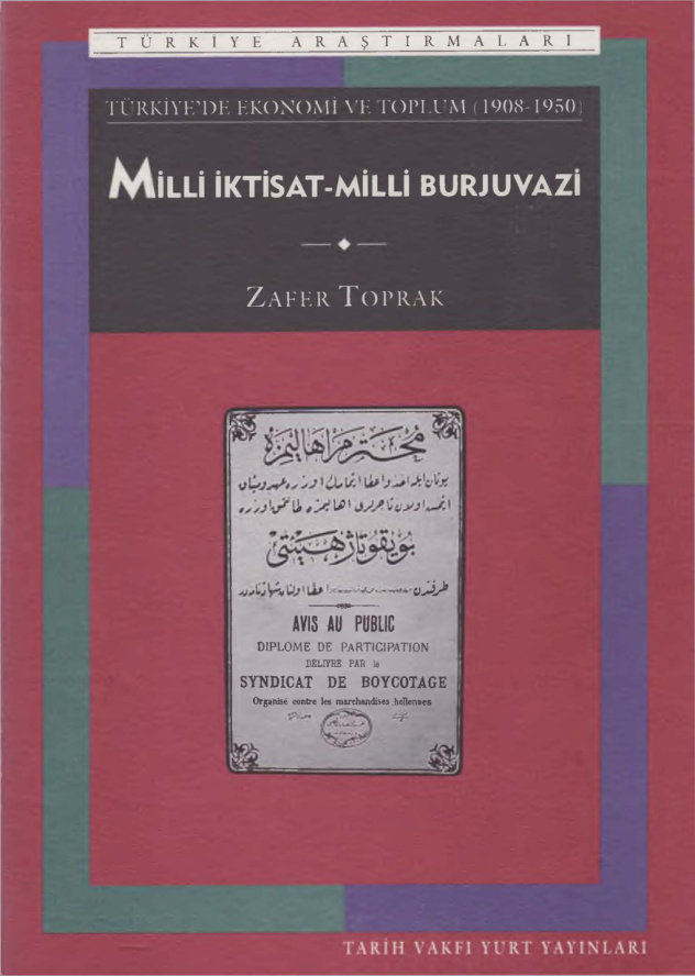 Milli İktisat Milli Burjuvazi PDF İndir – Zafer Toprak
