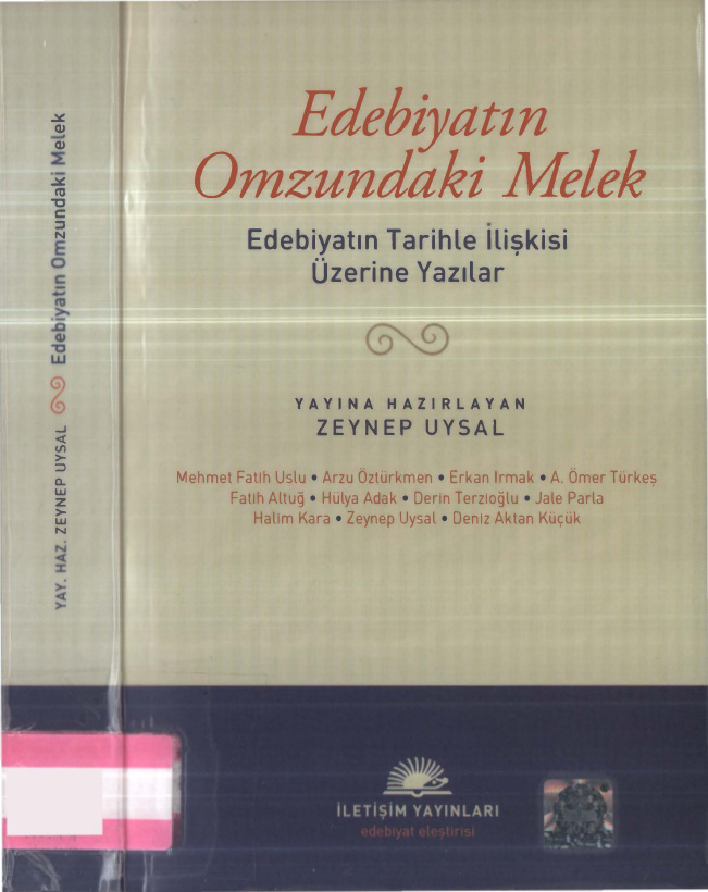 Zeynep Uysal Edebiyatın Omzundaki Melek İletişim Yayınları Kitap Kapağı