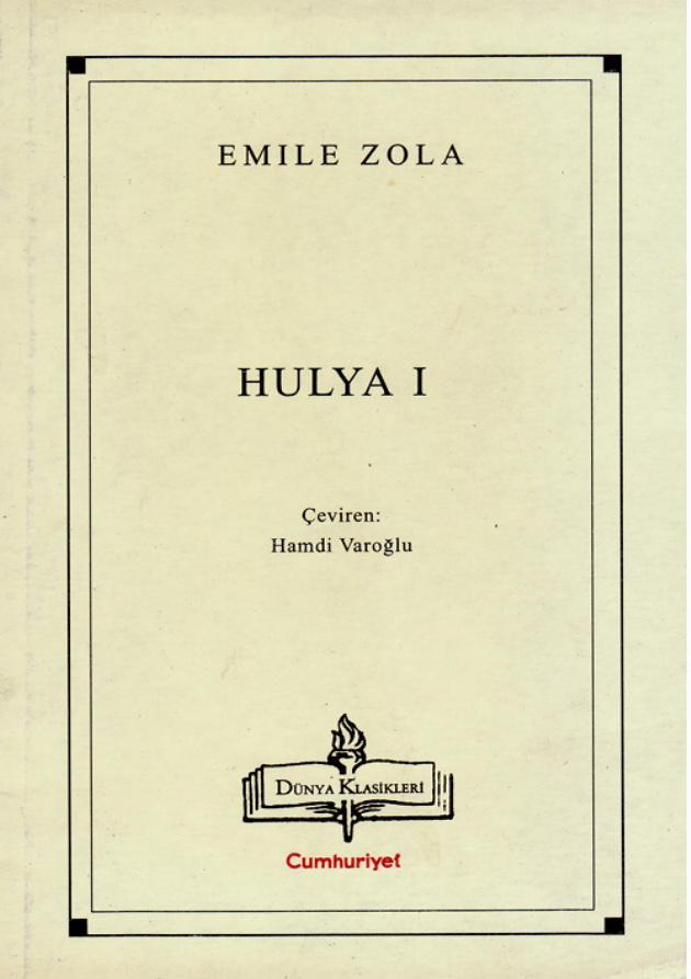 Zola Hülya I Cumhuriyet Kitap Kitap Kapağı