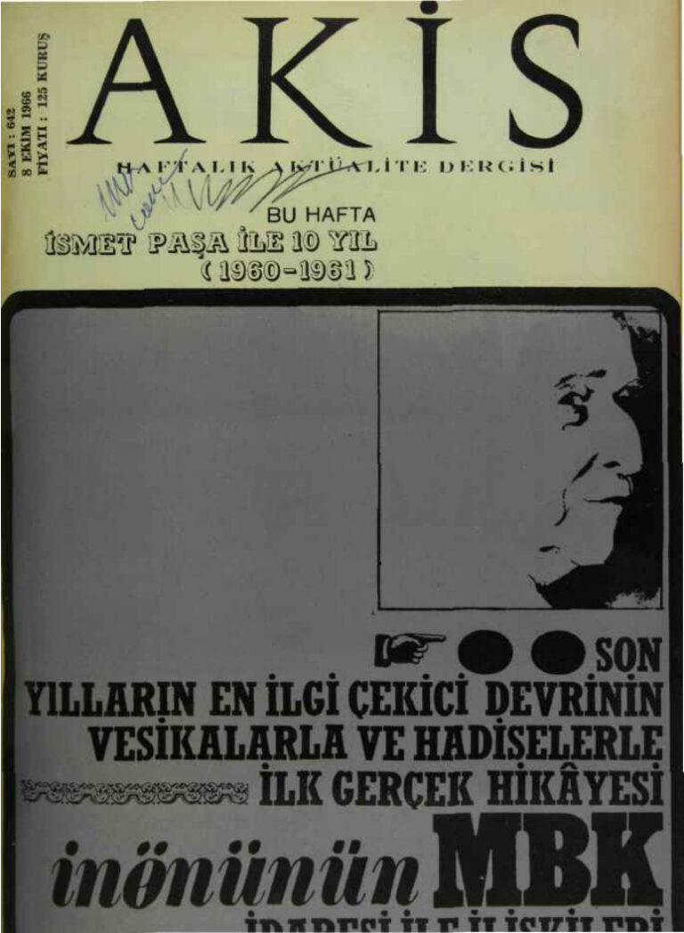 Akis Sayı 642 1966 Kitap Kapağı