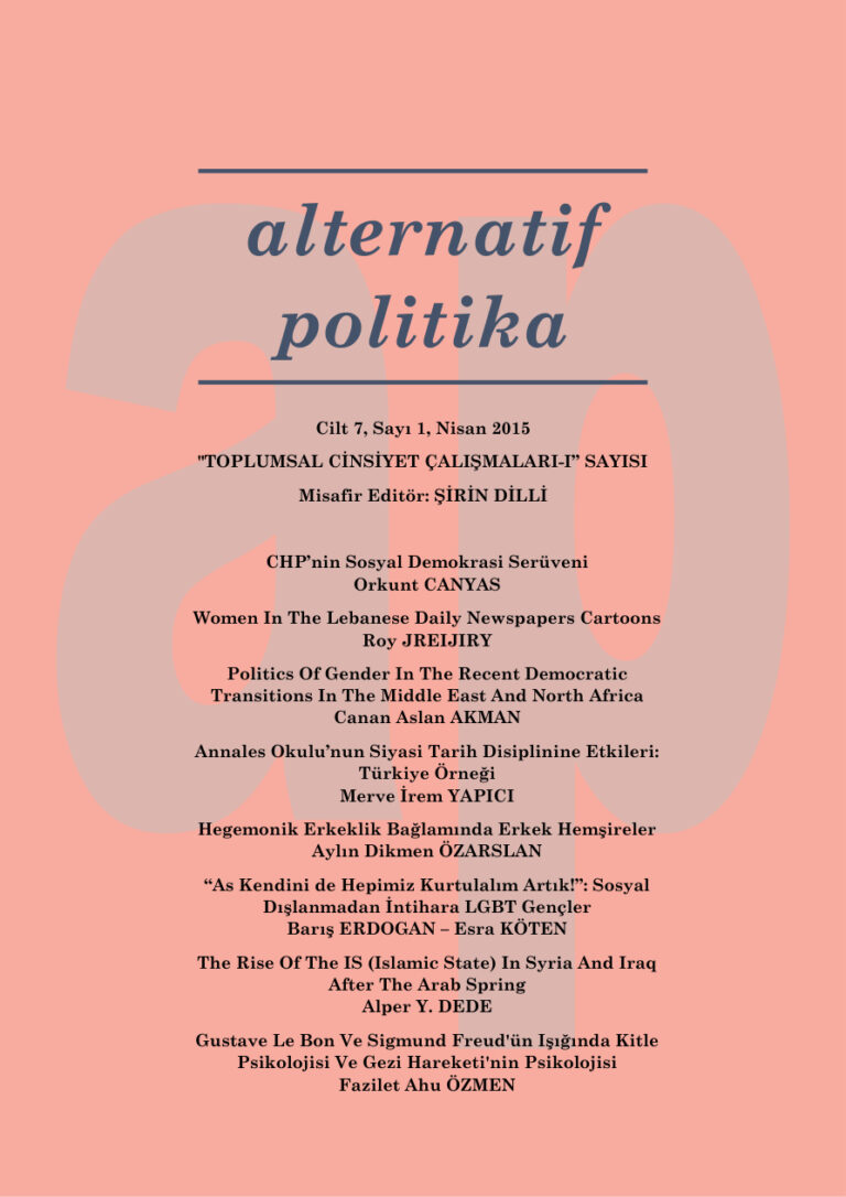 Alternatif Politika Cilt 07 Sayı 1 Nisan 2015 Kitap Kapağı