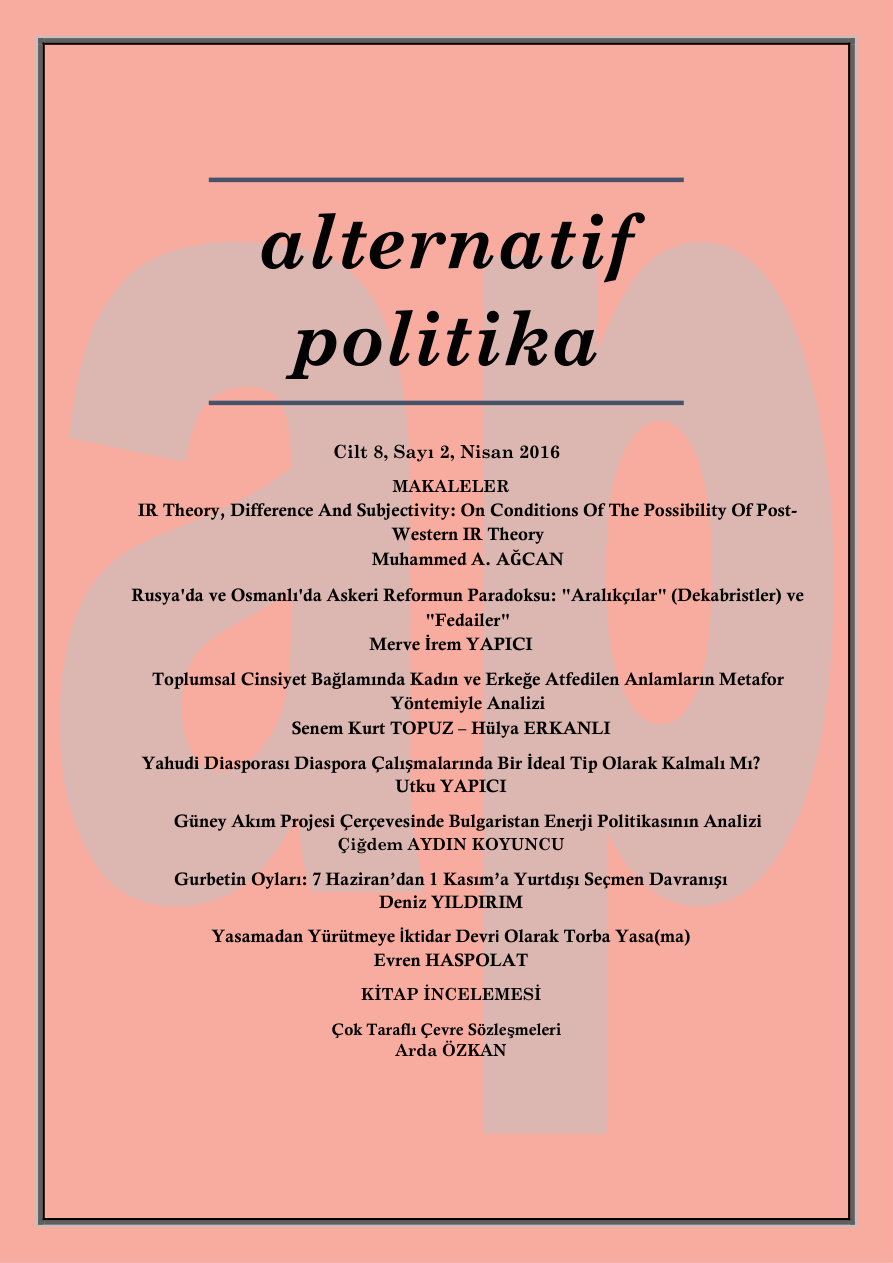 Alternatif Politika Cilt 08 Sayı 2 Nisan 2016 PDF İndir – Kolektif