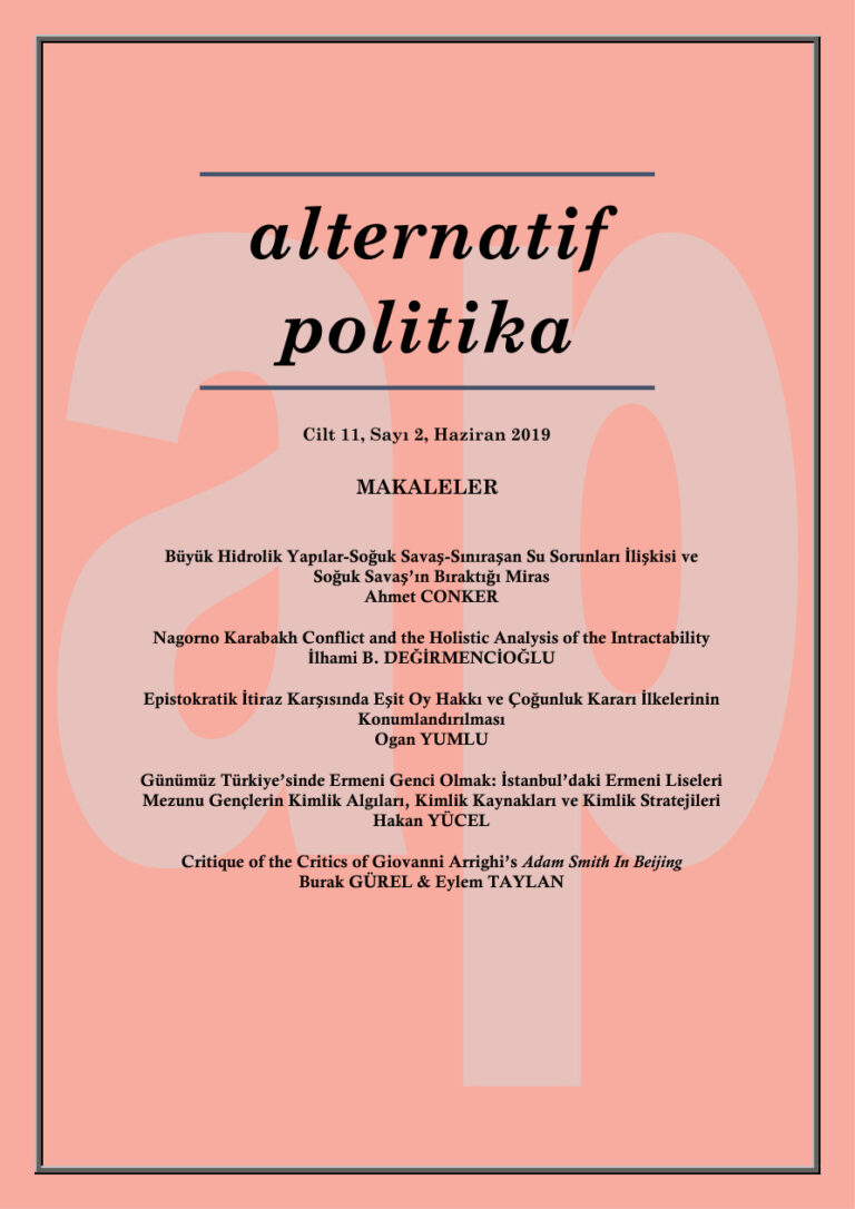 Alternatif Politika Cilt 11 Sayı 2 Haziran 2019 Kitap Kapağı