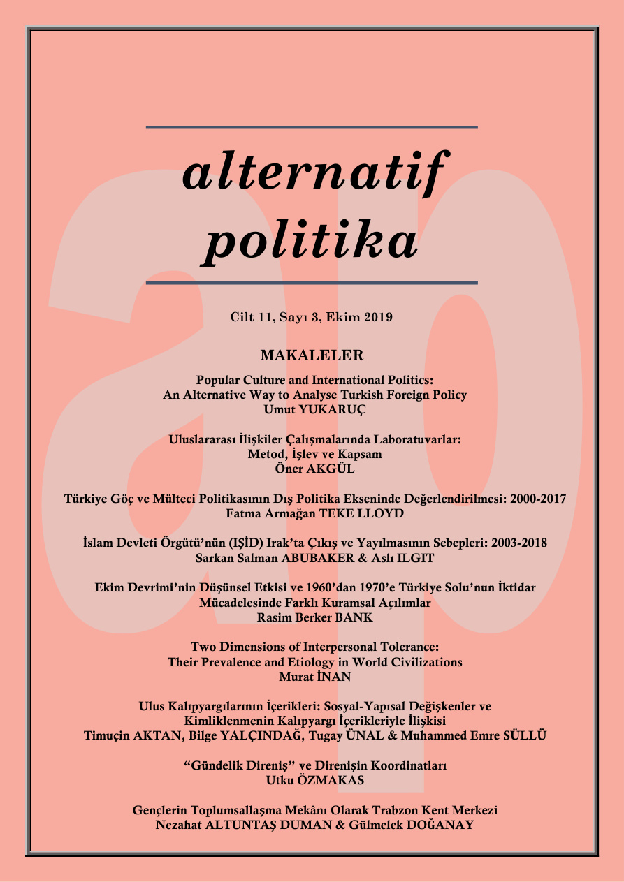 Alternatif Politika Cilt 11 Sayı 3 Ekim 2019 PDF İndir – Kolektif