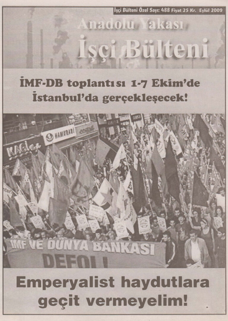 Anadolu Yakası İşçi Bülteni İşçi Bülteni Özel Sayı 488 Eylül 2009 Kitap Kapağı