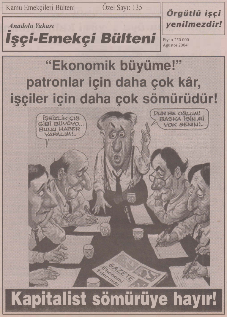 Anadolu Yakası İşçi-Emekçi Bülteni Kamu Emekçileri Bülteni Özel Sayı 135 Ağustos 2004 PDF İndir – Kolektif