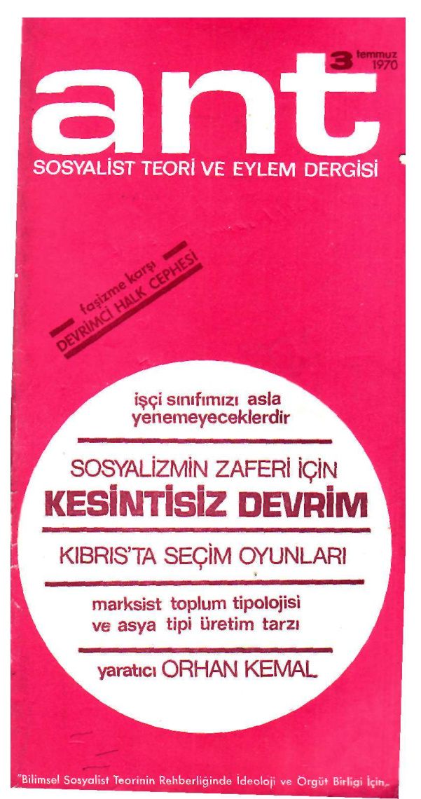 Ant Sosyalist Teori ve Eylem Dergisi Sayı 03 PDF İndir – Doğan Özgüden