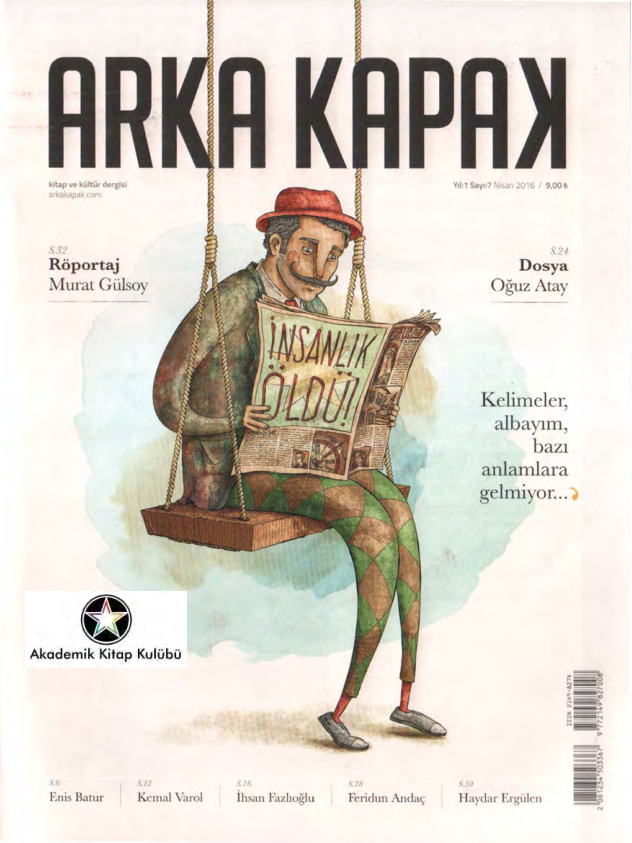Arka Kapak Sayı 07 Nisan 2016 PDF İndir – Kolektif